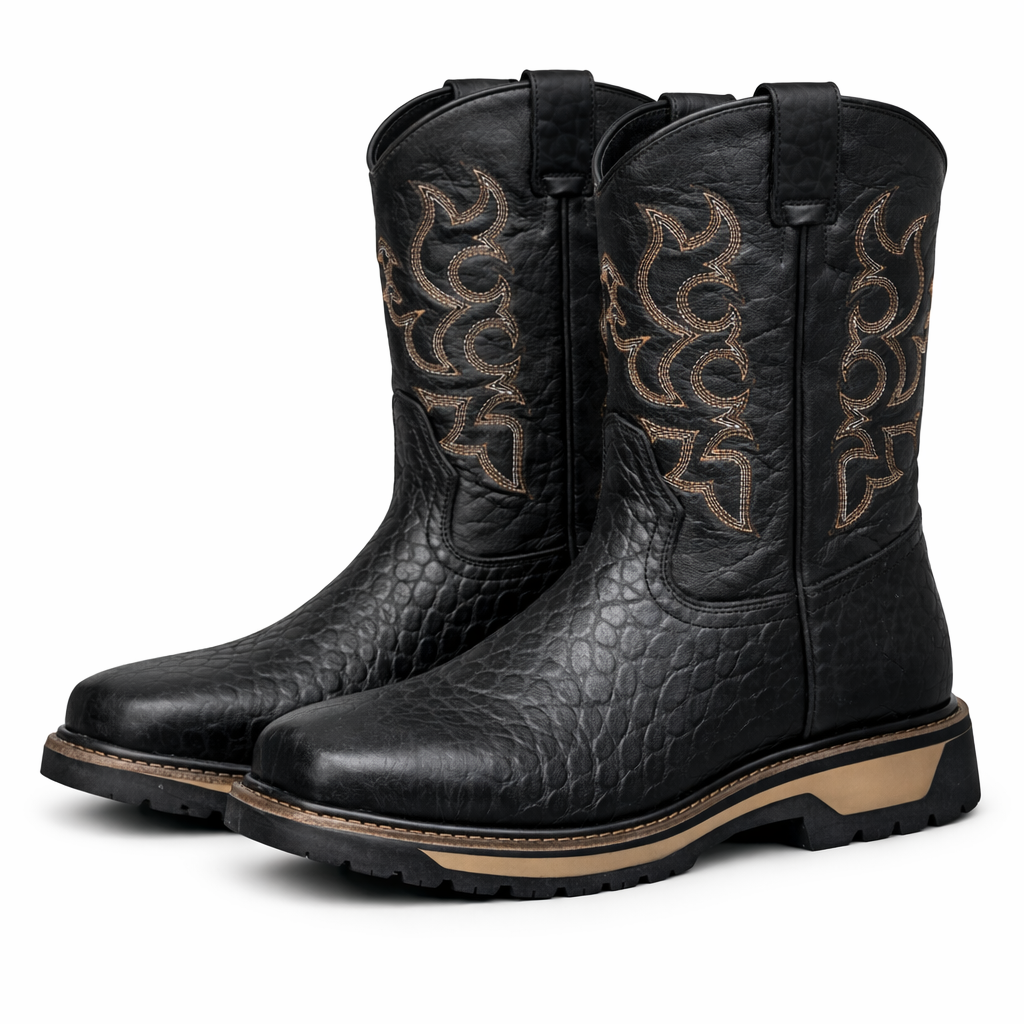 Mod. 680 Men's Roper Work Boot – Bison & Roughout Leather