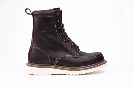 Mod. 551 Bota industrial Moc Toe de piel para hombre de 8” color café