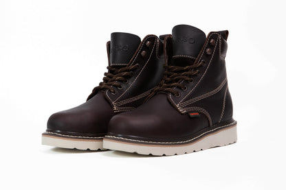 Mod. 501 Bota Industrial para Hombre de 6" color café marrón