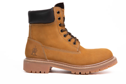 Mod. 571 Bota industrial de piel para hombre de 6” color amarillo