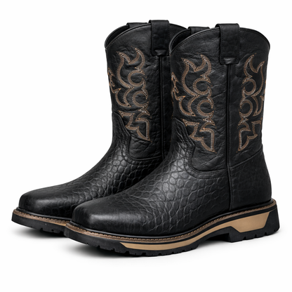 Mod. 680 Men's Roper Work Boot – Bison & Roughout Leather