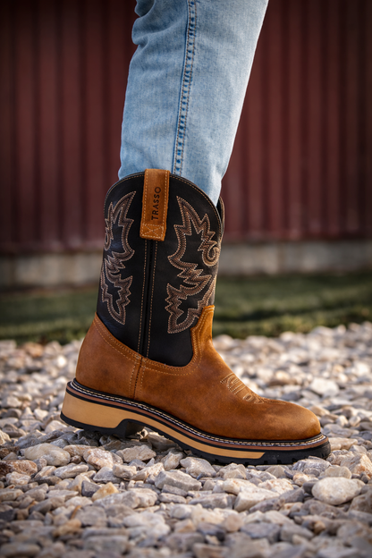 Mod. 680 Bota de Rodeo para Hombre de trabajo de gamuza 10"