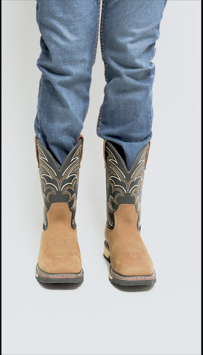 Mod. 680 Bota de Rodeo para Hombre de trabajo de gamuza 10"